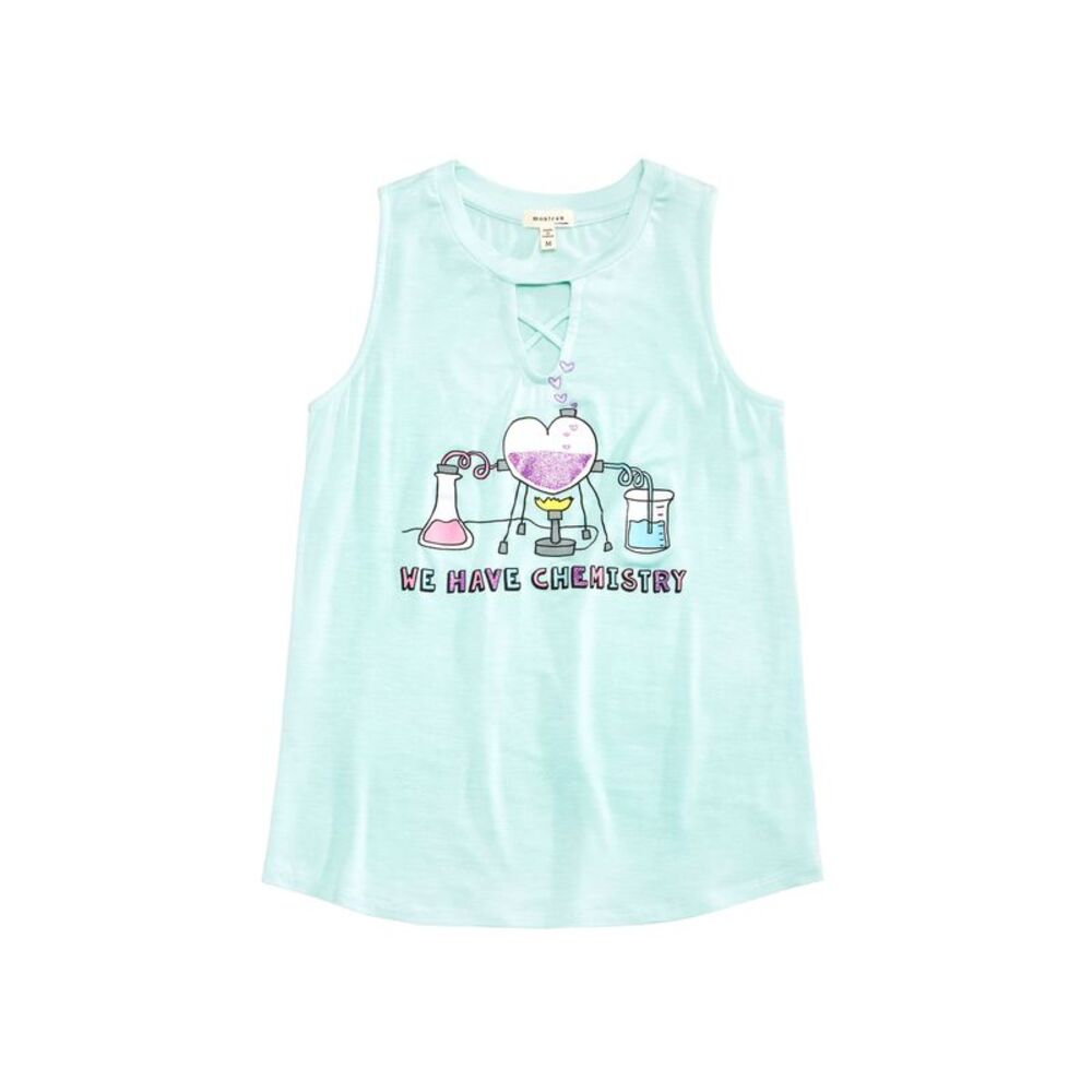 Monteau Big Girls Keyhole Chemistry Sleeveless T-Shirt